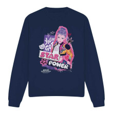 (M, Navy) K-Pop Demon Hunters Unisex Adult Rumi Scrapbook Stars Sweatshirt