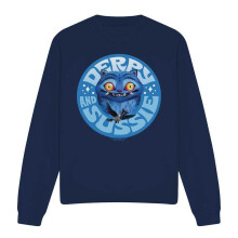 (L, Navy) K-Pop Demon Hunters Unisex Adult Derpy & Sussie Badge Sweatshirt