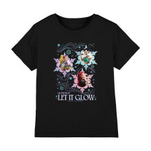 (12-13 Years, Black) K-Pop Demon Hunters Childrens/Kids Huntrix Let It Glow T-Shirt
