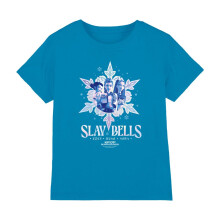 (9-11 Years, Turquoise) K-Pop Demon Hunters Childrens/Kids Slay Bells Huntr/X Christmas T-Shirt