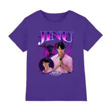 (9-11 Years, Purple) K-Pop Demon Hunters Childrens/Kids Jinu Logo T-Shirt