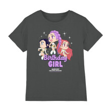 (3-4 Years, Charcoal) K-Pop Demon Hunters Childrens/Kids Birthday Girl Huntr/X Group T-Shirt