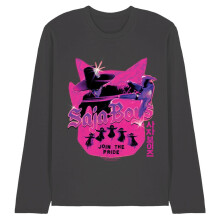 (XXL, Charcoal) K-Pop Demon Hunters Unisex Adult Saja Boys Jinu Silhouette Long-Sleeved T-Shirt
