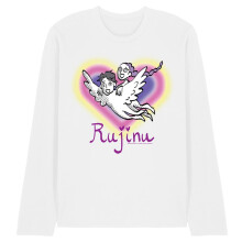 (S, White) K-Pop Demon Hunters Unisex Adult Huntrix Saja Boys Rujinu Hearts Long-Sleeved T-Shirt
