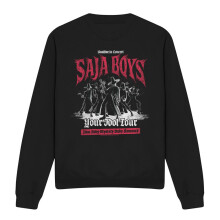 (L, Black) K-Pop Demon Hunters Unisex Adult Mono Band Saja Boys Sweatshirt