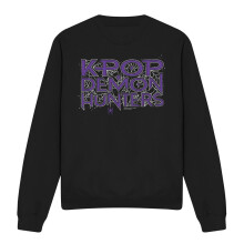(XL, Black) K-Pop Demon Hunters Unisex Adult Web Logo Halloween Sweatshirt