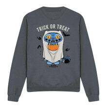 (XXL, Charcoal) K-Pop Demon Hunters Unisex Adult Trick Or Treat Derpy Tiger Sweatshirt