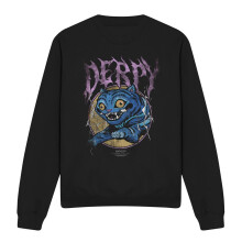 (S, Black) K-Pop Demon Hunters Unisex Adult Rock Band Derpy Tiger Sweatshirt