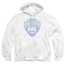 (XXL, White) Bob Ross Unisex Adult Collegiate Hoodie