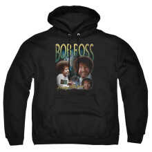 (M, Black) Bob Ross Unisex Adult Homage Hoodie