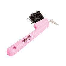 (One Size, Pink) Lincoln Hoof Pick With Brush