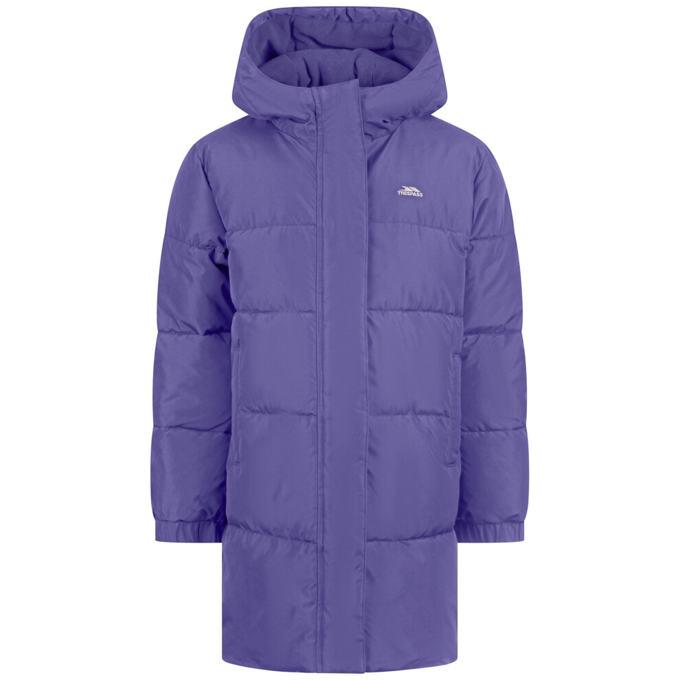 Trespass Unisex Purple Northridge Long Length Padded Jacket In | Size: 11-12 Years - Image 2