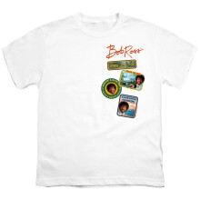 (7-8 Years, White) Bob Ross Childrens/Kids Badge T-Shirt