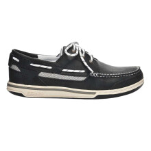 (7.5 UK, Black/White) Sebago Mens Triton Legacy Nubuck Boat Shoes