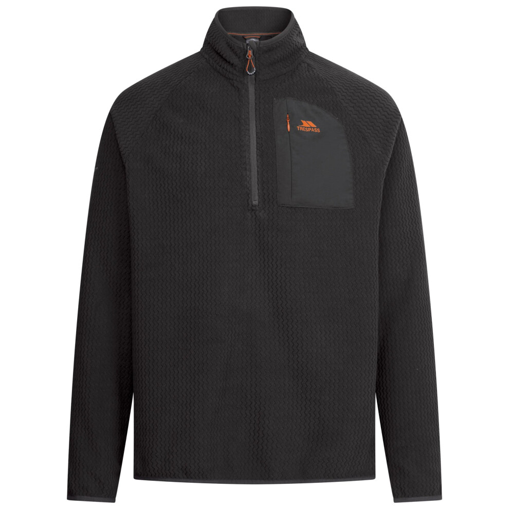 Trespass Men's Harry Half Zip Fleece - Charcoal - S - Charcoal - 100% Polyester - Image 3