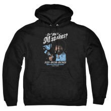 (L, Black) Bob Ross Unisex Adult Ever Make Mistakes? Hoodie