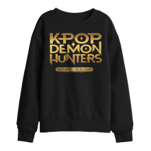 (7-8 Years, Black) K-Pop Demon Hunters Childrens/Kids Golden Tour Countdown Sweatshirt