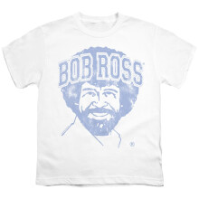 (7-8 Years, White) Bob Ross Childrens/Kids Collegiate T-Shirt