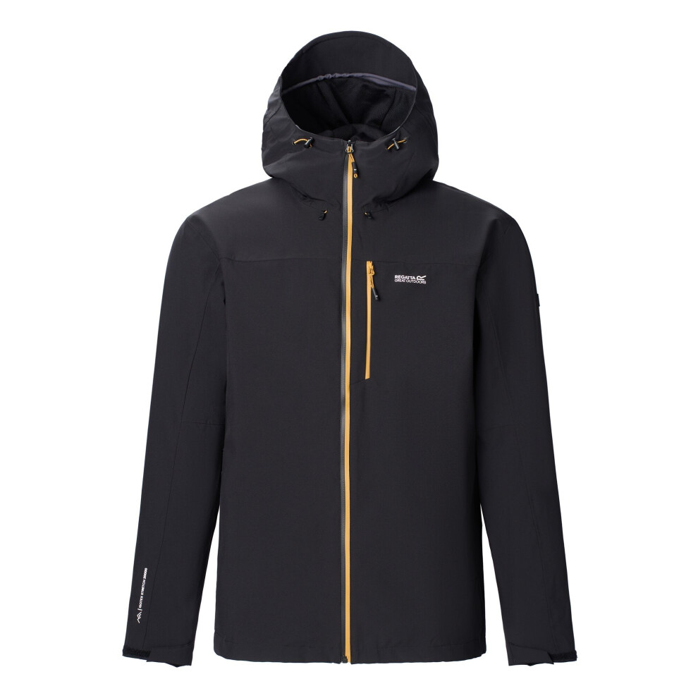 Regatta Birchdale II Waterproof Men's Jacket in Black, Size 4XL, Breathable Isotex Stretch Polyester Shell for Outdoor Performance - Image 3
