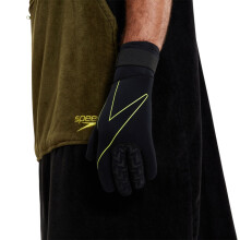 (S, Black/Fluorescent Yellow) Speedo Unisex Adult Open Water Swimming Gloves