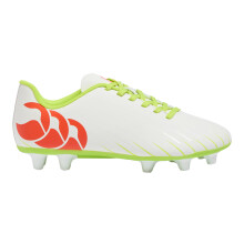 (4 UK, Snow White) Canterbury Childrens/Kids Speed Falcon Firm Ground Rugby Boots