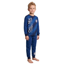 (9-10 Years, Blue) Chelsea FC Boys Crest Long Pyjama Set