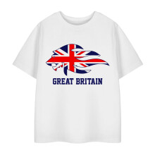 (11-12 Years, White) Show Me The Merch Childrens/Kids Great Britain Cotton T-Shirt