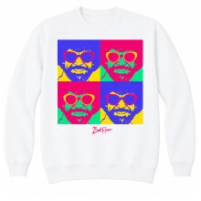 (S, White) Bob Ross Unisex Adult Pop Art Sweatshirt