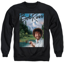 (XXL, Black) Bob Ross Unisex Adult Mountain Painter Sweatshirt