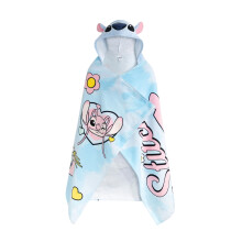 Lilo & Stitch Girls Tie Dye Cotton Hooded Towel