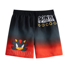 (5-6 Years, Black/Red) Sonic The Hedgehog Boys Polyester Swim Shorts