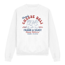 (L, White) Ratatouille Unisex Adult Remy's Cheese Deli Sweatshirt