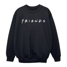 (11-12 Years, Black) Friends Girls Logo Polycotton Sweatshirt
