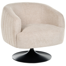 Swivel Armchair NORAGER Fabric Light Beige