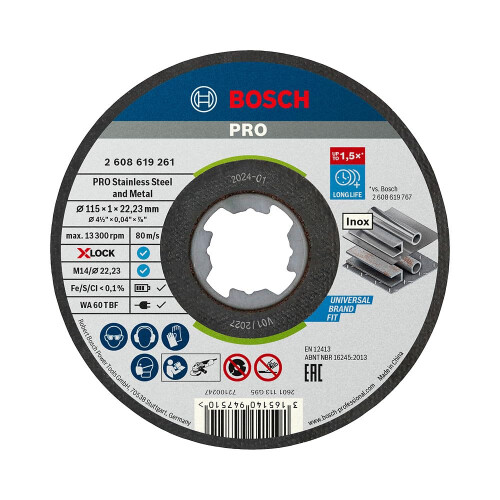 Bosch Bosch Professional Straight Cutting Disc Standard (for Inox, X-LOCK,