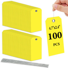 Flintronic 100PCS Plastic Shipping Tags, Blank Waterproof Plastic