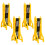 4 Pcs Expandable Mobile Barrier for Safety - Yellow & Black | Plastic 1