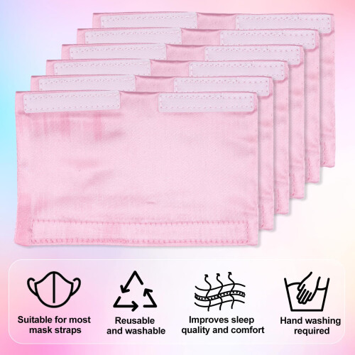 6pcs Satin Mask Strap Covers, Comfortable & Breathable Soft Face 2