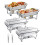 Chafing Dish Buffet Set 9L,Easy Assembly, 4 Pack Food-Grade Stainless 1