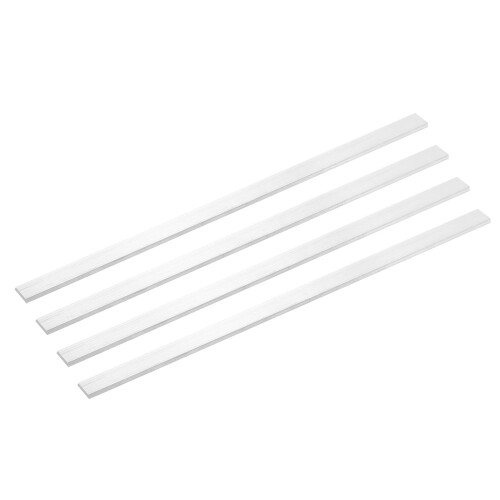 sourcing map 4 Pcs Square Aluminum Flat Bar, 1/8" (4mm) Thick x
