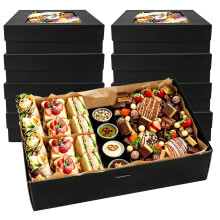 ganfaner Bakery Serving Box with Lids 8PK, Strong Cardboard Platter