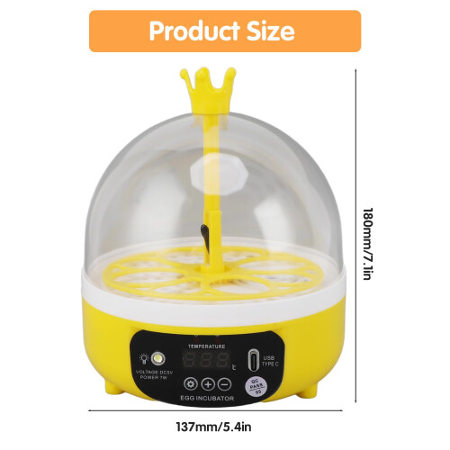 Tissting 4 Eggs Mini Incubator with Transparent Lid,Automatic 1