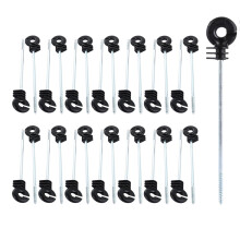 LDHHYH 50 Pack Electric Fencing Ring Insulators, 10Inch/26cm Screw in