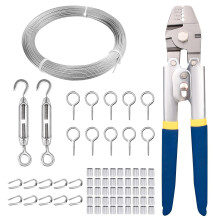 TooTaci 20M Wire Rope with Turnbuckles Kit, 1.5mm Steel Cable with