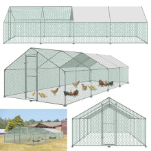 SAILUN Chicken Run Coop Outdoor with Lock 3 x 8 x 2 m Chicken Cage &