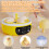 Tissting 4 Eggs Mini Incubator with Transparent Lid,Automatic 5