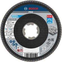 Bosch Professional 1x Angled Flap Disc Best (for Metal, X-LOCK, X571,