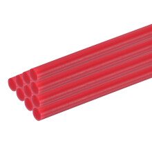 sourcing map 10pcs Plastic Round Rod 3/10 Inch Dia 16 Inch Length Red