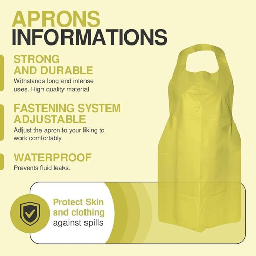 Disposable Aprons Multipurpose Strong Waterproof Plastic Aprons 2