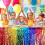Ycfish Rainbow Party Decorations, Wavy Rainbow Table Skirts, 29 x108 4